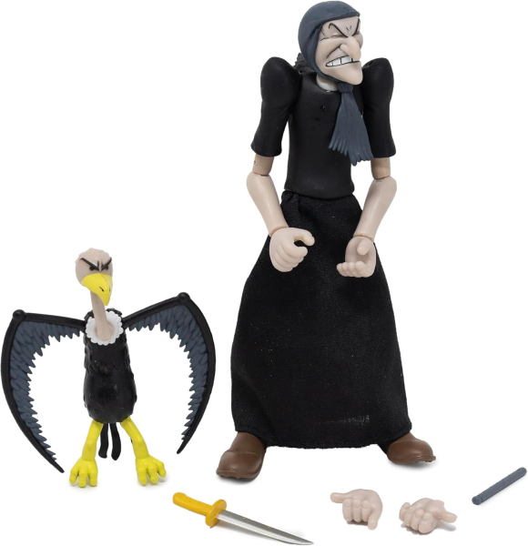 Hier ist die Actionfigur "Sea Hag mit Bernard" in einer Nahaufnahme zu sehen.